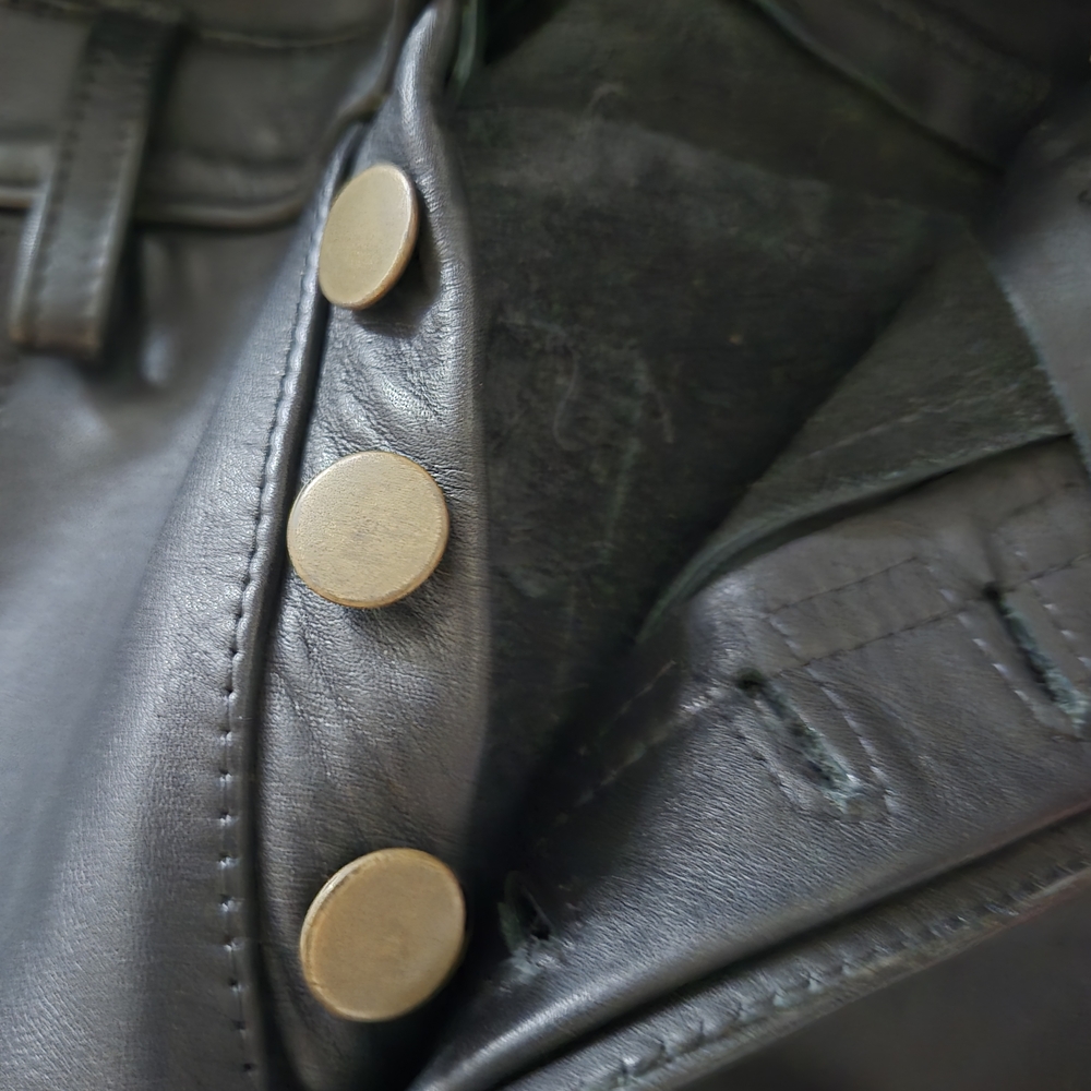 Discounted !Rob Amsterdam  "DUSCOUNTED" Men's Black Leather Pants - Picture 9 of 16